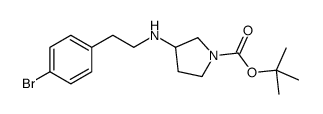 1-Boc-3-[2-(4-溴苯基)-乙基氨基]-吡咯烷结构式