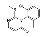 3-(2-chloro-6-methylphenyl)-2-methylsulfanylpyrimidin-4-one结构式