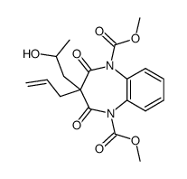 3-allyl-3-β-hydroxypropyl-2,4-dioxo-1,2,4,5-tetrahydro-1,5-dimethoxycarbonyl-3H<1,5>benzodiazepine结构式