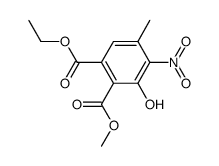 1-ethyl 4-methyl 3-hydroxy-5-methyl-4-nitrophthalate结构式
