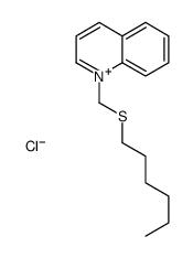 1-(hexylsulfanylmethyl)quinolin-1-ium,chloride Structure