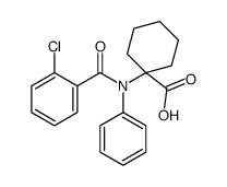 1-(N-(2-chlorobenzoyl)anilino)cyclohexane-1-carboxylic acid结构式