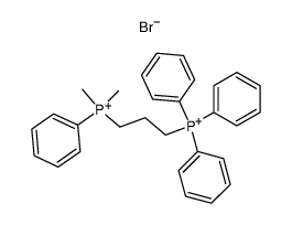 (3-(dimethylphenylphosphonio)propyl)triphenylphosphonium dibromide结构式