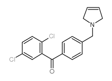 2,5-DICHLORO-4'-(3-PYRROLINOMETHYL) BENZOPHENONE结构式