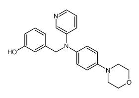 3-[(4-morpholin-4-yl-N-pyridin-3-ylanilino)methyl]phenol结构式