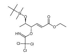 ethyl (2E,4S,5R)-5-tert-butyldimethylsilyloxy-4-trichloroacetimidoyloxyhex-2-enoate Structure