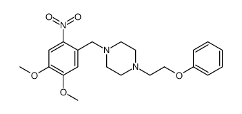 1-[(4,5-dimethoxy-2-nitrophenyl)methyl]-4-(2-phenoxyethyl)piperazine Structure