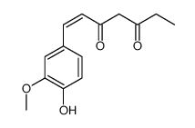 1-(4-hydroxy-3-methoxyphenyl)hept-1-ene-3,5-dione Structure