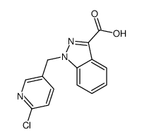 1-[(6-chloropyridin-3-yl)methyl]indazole-3-carboxylic acid结构式