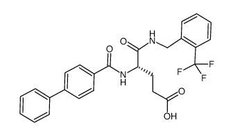 N2-(1,1'-biphenyl-4-ylcarbonyl)-N1-[2-(trifluoromethyl)benzyl]-L-α-glutamine Structure