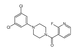 [4-(3,5-dichlorophenyl)piperazin-1-yl]-(2-fluoropyridin-3-yl)methanone结构式