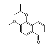 4-methoxy-3-propan-2-yloxy-2-prop-1-enylbenzaldehyde结构式