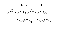 3,4-difluoro-N2-(2-fluoro-4-iodophenyl)-6-methoxybenzene-1,2-diamine Structure