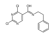 2,4-dichloro-N-(2-phenylethyl)pyrimidine-5-carboxamide结构式