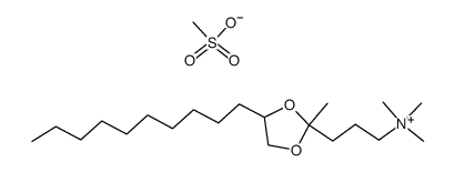(3-(4-decyl-2-methyl-1,3-dioxolan-2-yl)propyl)trimethylammonium methanesulfonate Structure