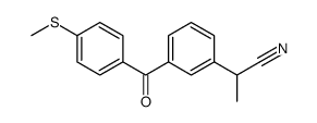 2-[3-[4-(methylthio)benzoyl]phenyl]propiononitrile structure