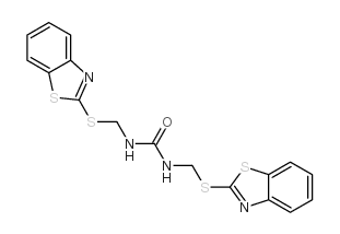 1,3-双[(2-苯并噻唑疏基)甲基]脲结构式