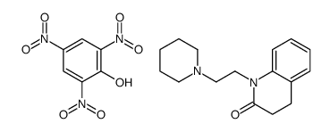 1-(2-piperidin-1-ium-1-ylethyl)-3,4-dihydroquinolin-2-one,2,4,6-trinitrophenolate结构式