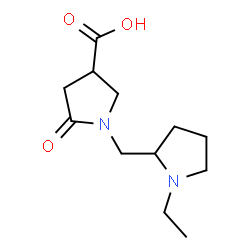 1-((1-乙基吡咯烷-2-基)甲基)-5-氧代吡咯烷-3-羧酸结构式