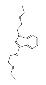 1-(2-ethylsulfanylethyl)-3-(2-ethylsulfanylethylsulfanyl)indole结构式