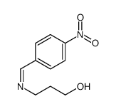 3-[(4-nitrophenyl)methylideneamino]propan-1-ol结构式