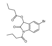 (5-bromo-1-butanoyl-2-oxo-3H-indol-3-yl) butanoate Structure