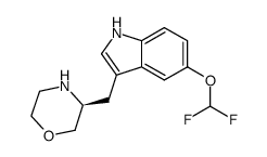 5-(difluoromethoxy)-3-[(3S)-morpholin-3-ylmethyl]-1H-indole Structure