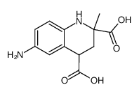 6-amino-2-methyl-1,2,3,4-tetrahydro-quinoline-2,4-dicarboxylic acid结构式
