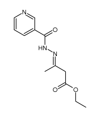 3-nicotinoylhydrazono-butyric acid ethyl ester结构式