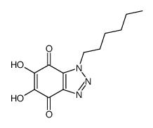 1-hexyl-5,6-dihydroxy-1H-benzotriazole-4,7-dione结构式