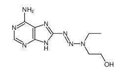 2-[3-(6-amino-7(9)H-purin-8-yl)-1-ethyl-triaz-2-enyl]-ethanol Structure