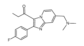 1-[7-dimethylaminomethyl-2-(4-fluorophenyl)imidazo[1,2-a]pyridin-3-yl]propan-1-one结构式