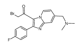 2-bromo-1-[7-dimethylaminomethyl-2-(4-fluorophenyl)imidazo[1,2-a]pyridin-3-yl]ethanone Structure