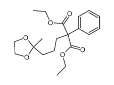 [3-(2-methyl-[1,3]dioxolan-2-yl)-propyl]-phenyl-malonic acid diethyl ester Structure