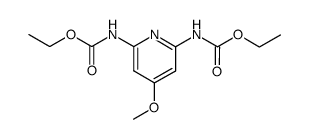 N,N'-(4-methoxy-pyridine-2,6-diyl)-bis-carbamic acid diethyl ester结构式