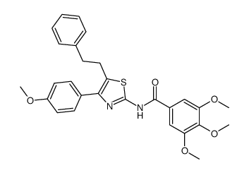 3,4,5-trimethoxy-N-[4-(4-methoxy-phenyl)-5-phenylethyl-thiazol-2-yl]-benzamide Structure