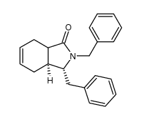 (3R,3aS)-2,3-dibenzyl-2,3,3a,4,7,7a-hexahydro-1H-isoindol-1-one结构式