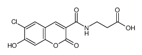 N-[(6-Chloro-7-hydroxy-2-oxo-2H-chromen-3-yl)carbonyl]-β-alanine Structure