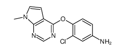 3-chloro-4-(7-methylpyrrolo[2,3-d]pyrimidin-4-yl)oxyaniline结构式