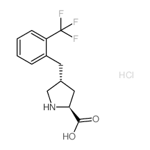 (2S,4R)-4-(2-(TRIFLUOROMETHYL)BENZYL)PYRROLIDINE-2-CARBOXYLIC ACID HYDROCHLORIDE结构式