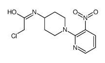 2-氯-N-[1-(3-硝基-2-吡啶基)-4-哌啶基]乙酰胺结构式