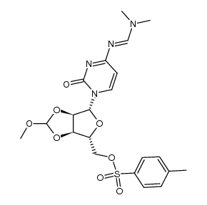 2',3'-O-(methoxymethylidene)-5'-O-tosyl-4-N-[(dimethylamino)methylene]cytidine结构式