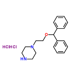 1-[2-(Diphenylmethoxy)ethyl]piperazine dihydrochloride structure