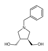 (-)-N-benzylpyrrolidine-3,4-dimethanol结构式