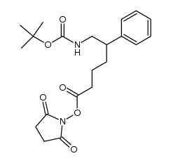 2,5-dioxopyrrolidin-1-yl 6-((tert-butoxycarbonyl)amino)-5-phenylhexanoate Structure