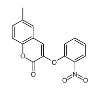 6-methyl-3-(2-nitrophenoxy)chromen-2-one Structure