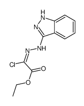 ethyl 2-chloro-2-(1H-indazol-3-ylhydrazinylidene)acetate结构式