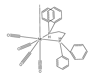 tetracarbonyl{1,2-bis(diphenylphosphino)ethane}iodoniobium结构式