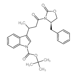TERT-BUTYL 3-[1-METHYL-3-(4-BENZYL-2-OXO-1,3-OXAZOLIDIN-3-YL)-3-OXOPROPYL]INDOLE-1-CARBOXYLATE结构式