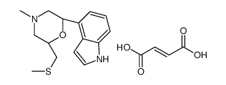 (E)-but-2-enedioic acid,(2R,6R)-2-(1H-indol-4-yl)-4-methyl-6-(methylsulfanylmethyl)morpholine Structure